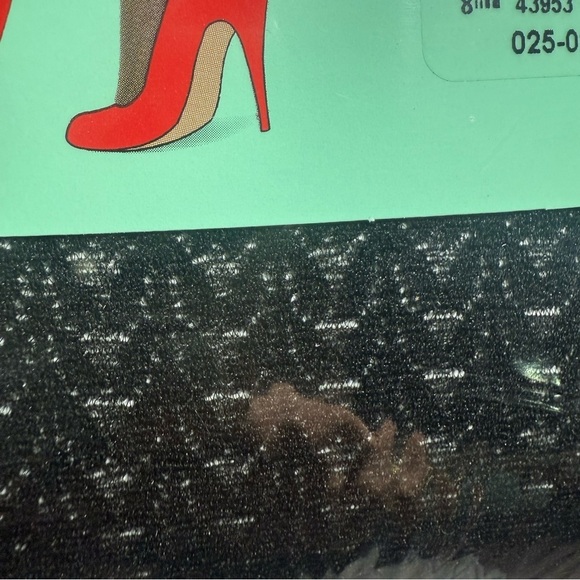 Love Your Assets Spanx Black size 3 NWT Shaping Tights textured Wish Bone - Picture 3 of 4